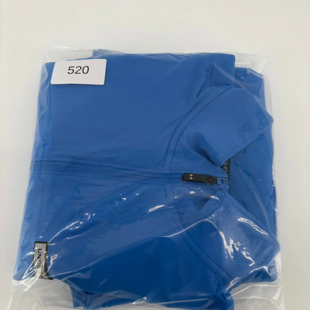Under Armour Drive Pro Hybrid HZ Golf Pullover Blue Mens Medium 6005666 NEW